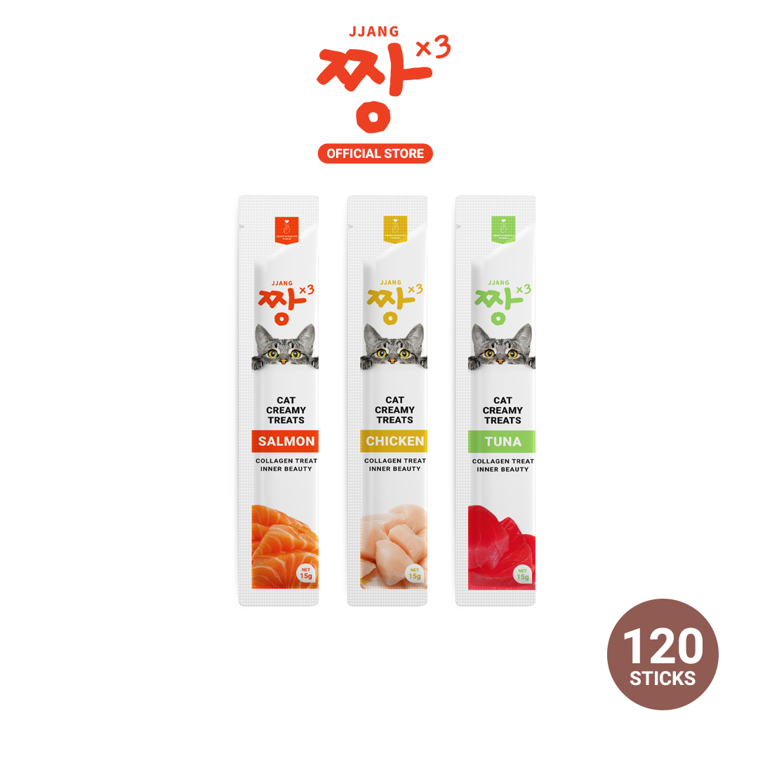 JJANGX3 Cat Creamy Collagen Treats (15g x 120 Packs)