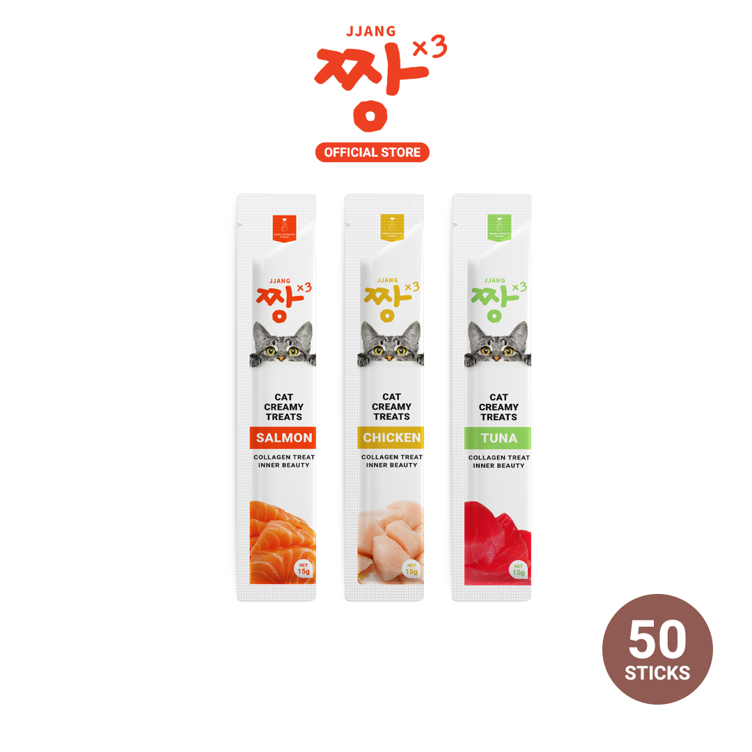 JJANGX3 Cat Creamy Collagen Treats 15g x 50 sachets