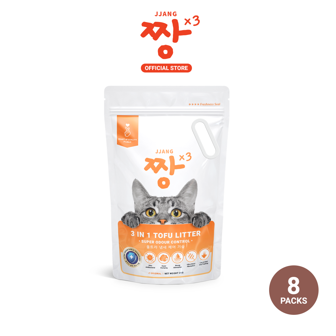 3 in 1 Tofu Cat Litter Ultra Odour Control (8 Packs)