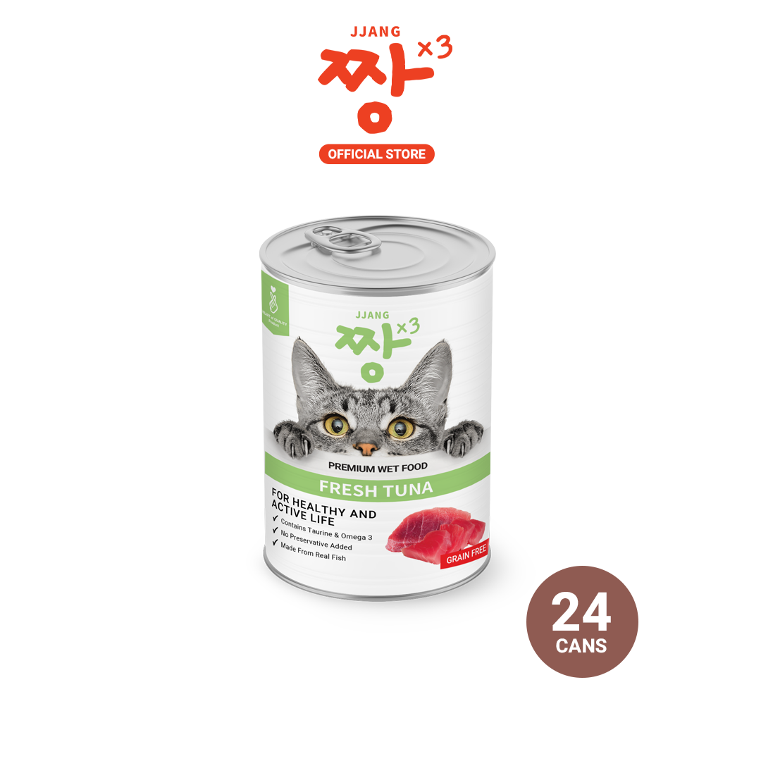 JJANGX3 Premium Cat Can Wet Food 400g x 24 canned