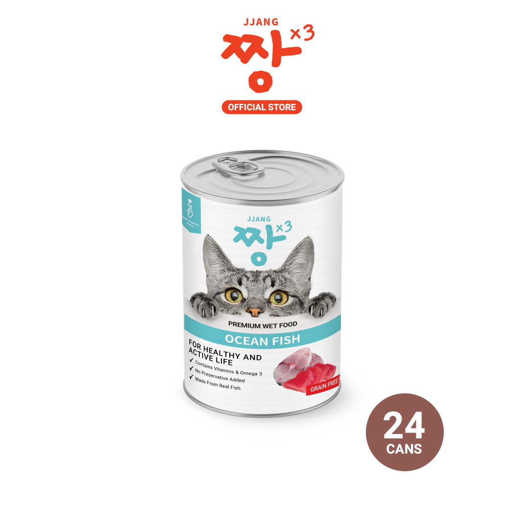 JJANGX3 Premium Cat Can Wet Food 400g x 24 canned