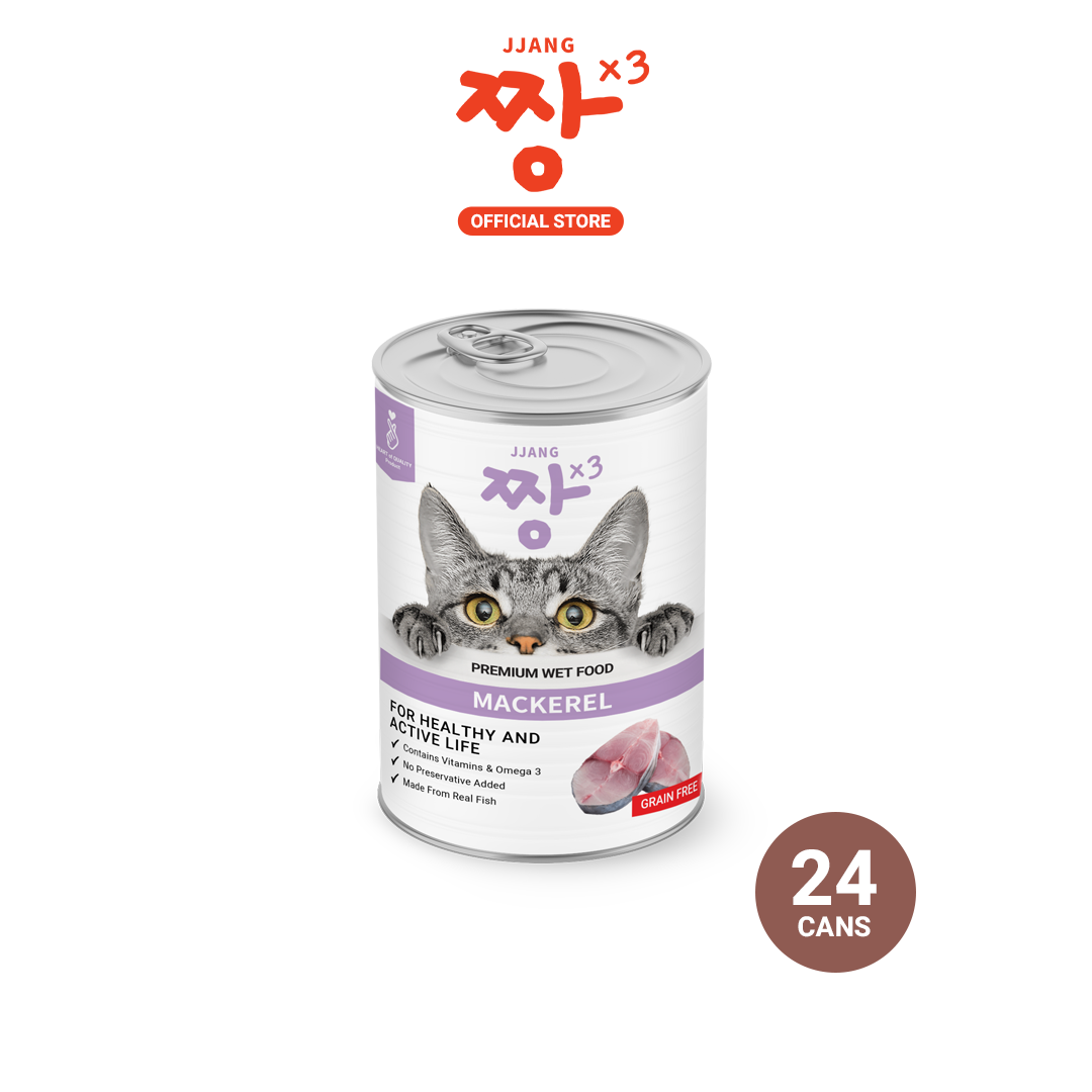 JJANGX3 Premium Cat Can Wet Food 400g x 24 canned