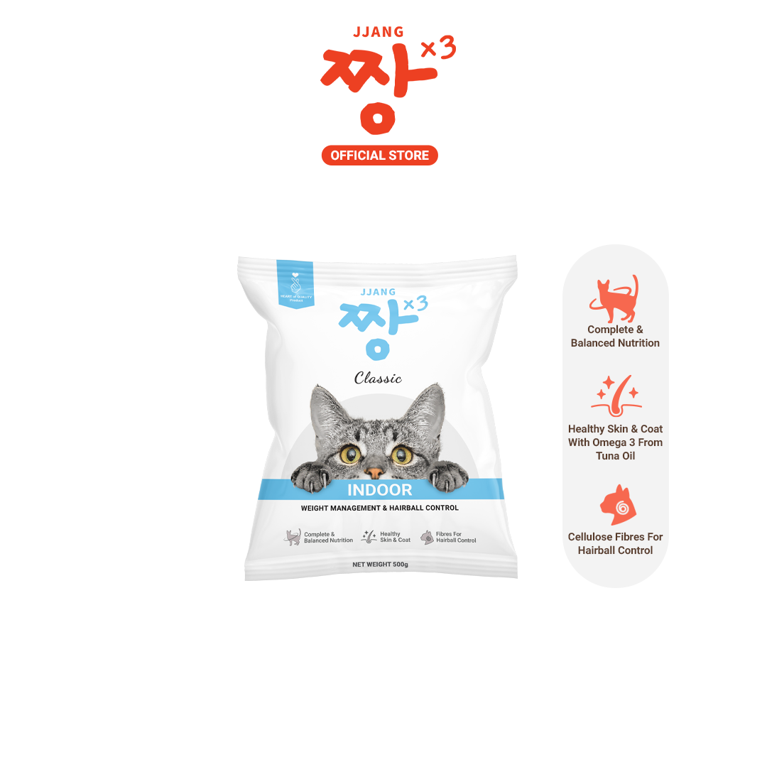 JJANGX3 Classic Cat Dry Food 30% Protein (Baby cat, Indoor cat) (500g x 1 pack)