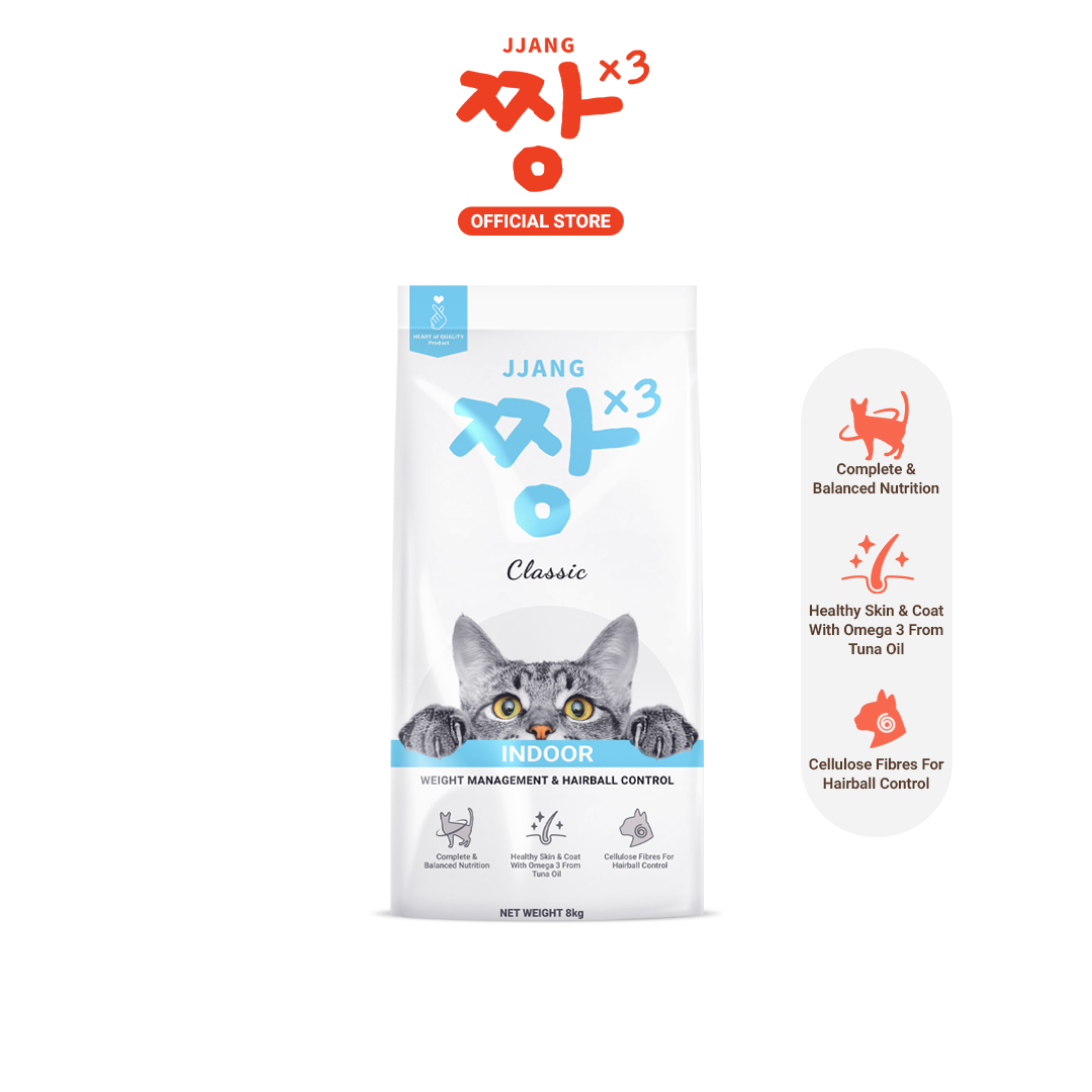 JJANGX3 Classic Cat Dry Food 30% Protein (Baby cat, Indoor cat) (8kg x 1 pack)