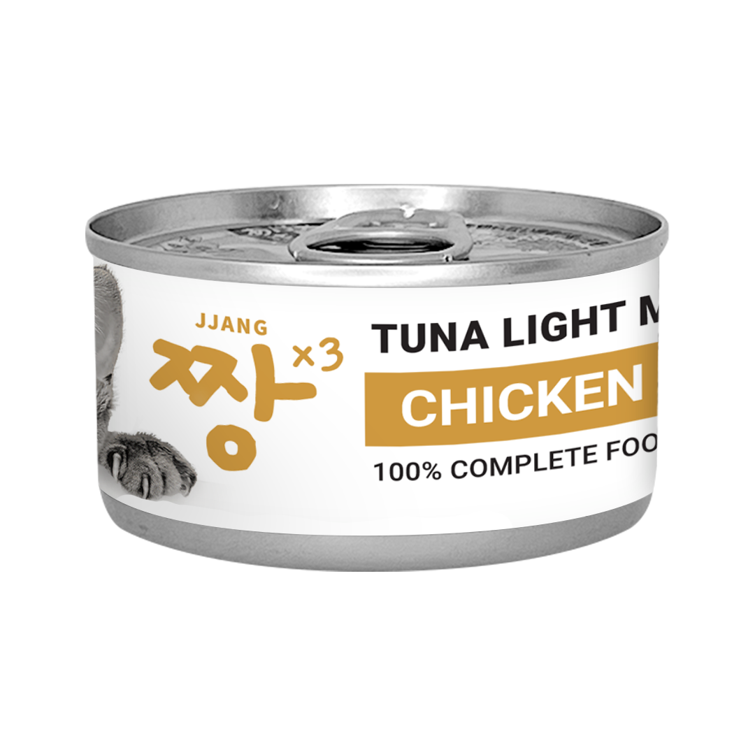 JJANGX3 80g Premium Tuna Light Meat Cat Canned Wet Food