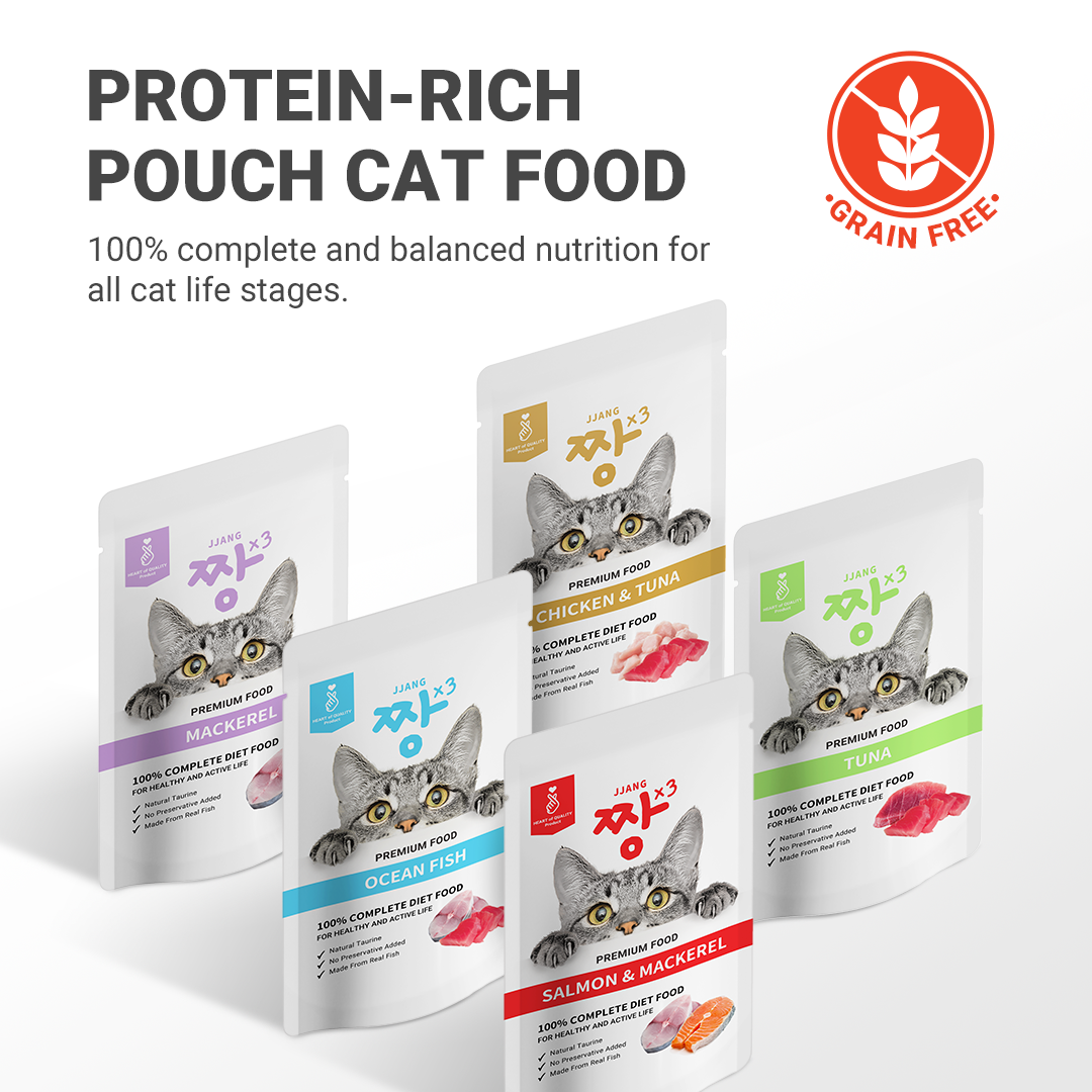 JJANGX3 70g Premium Pouch Cat Wet Food